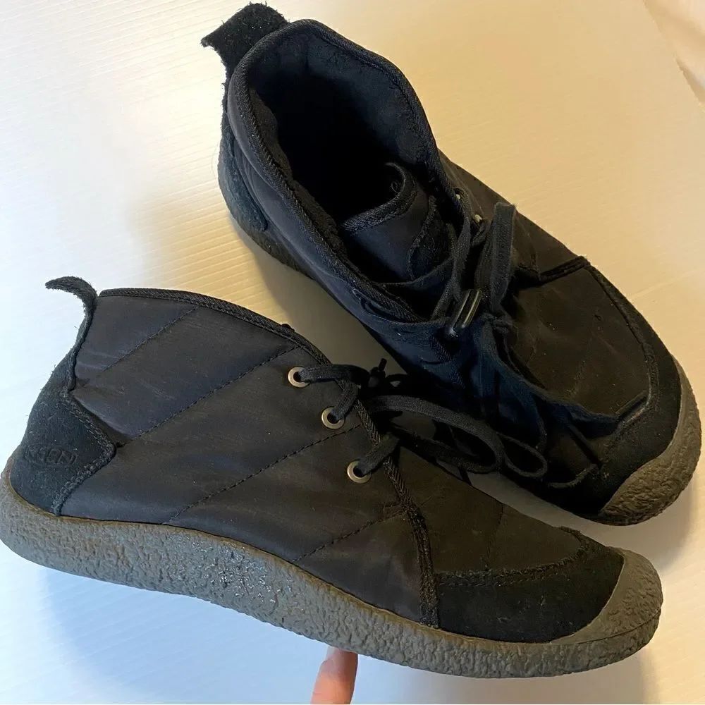 Keen Men's Howser Quilted Chukka Black lace up Boots 1021864 suede 40.5/ 8
